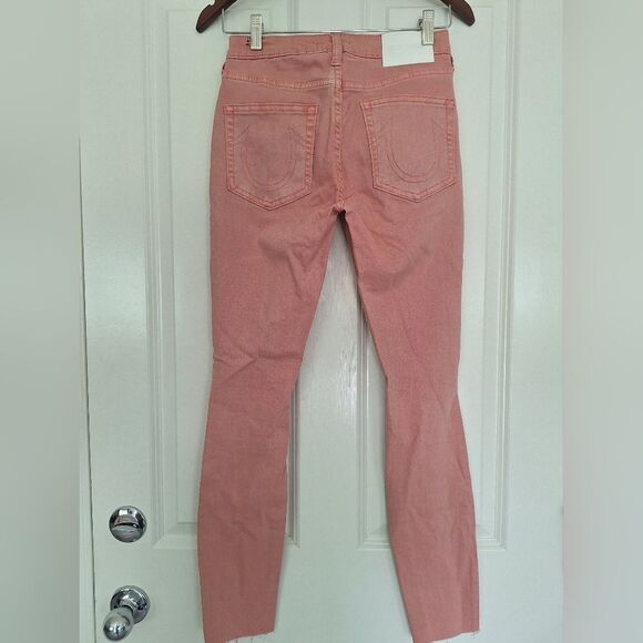 True Religion Pink Halle Mid Rise Super Skinny Jeans Size‎ 26 - Picture 4 of 9